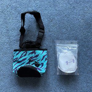 Barbella Bag Turquoise & Purple Animal Print Chalk Bag - Unopened